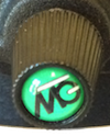 Close-up of the Gefell "button"